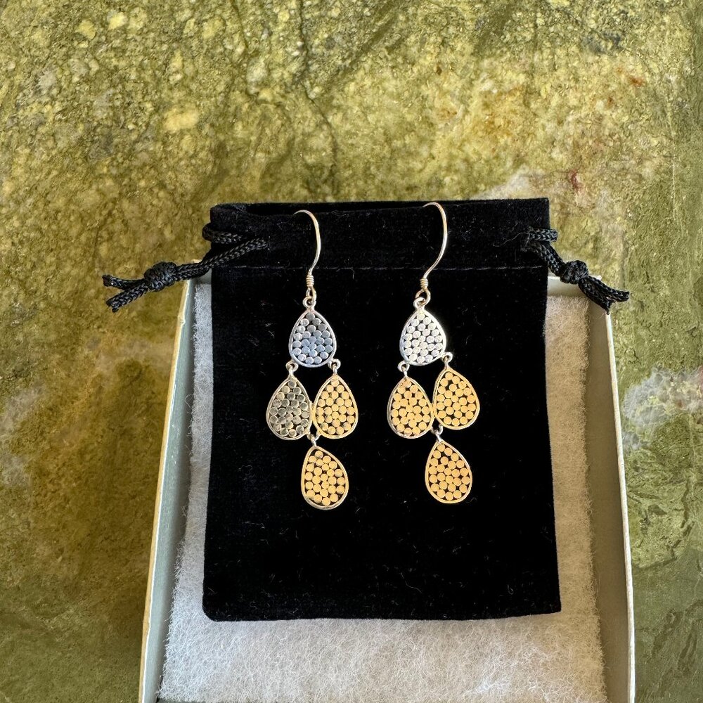 Sterling Silver Dangling Earrings - image 2